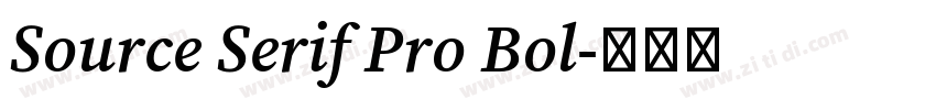 Source Serif Pro Bol字体转换